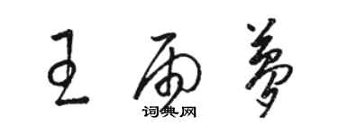 駱恆光王雨夢草書個性簽名怎么寫