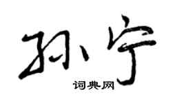 曾慶福孫寧行書個性簽名怎么寫