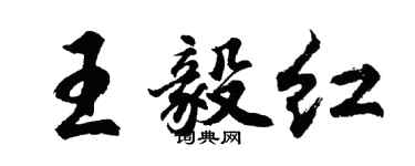 胡問遂王毅紅行書個性簽名怎么寫