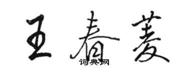 駱恆光王春菱行書個性簽名怎么寫