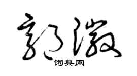 曾慶福郭徽草書個性簽名怎么寫