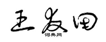 曾慶福王友田草書個性簽名怎么寫