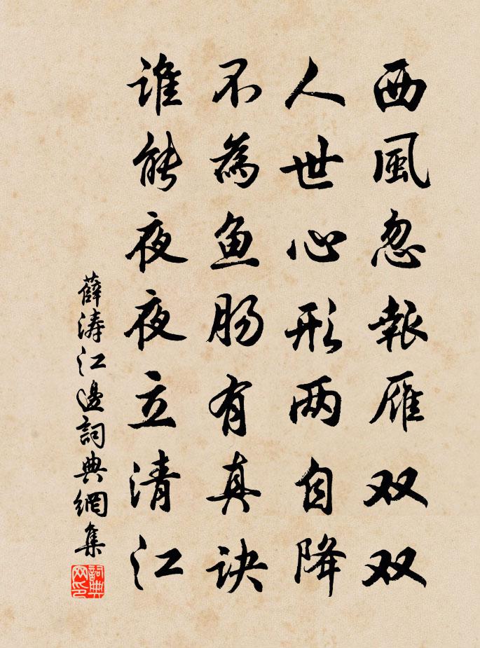 薛濤江邊書法作品欣賞