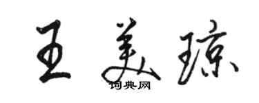 駱恆光王美瓊行書個性簽名怎么寫