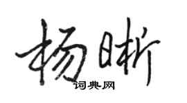 駱恆光楊晰行書個性簽名怎么寫