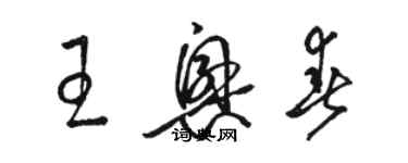 駱恆光王興春草書個性簽名怎么寫