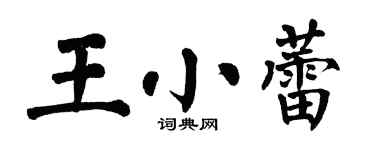 翁闓運王小蕾楷書個性簽名怎么寫