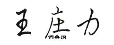 駱恆光王莊力行書個性簽名怎么寫