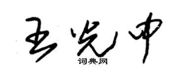 朱錫榮王光中草書個性簽名怎么寫