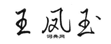 駱恆光王鳳玉行書個性簽名怎么寫