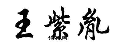 胡問遂王紫胤行書個性簽名怎么寫