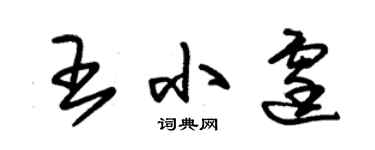 朱錫榮王小霆草書個性簽名怎么寫