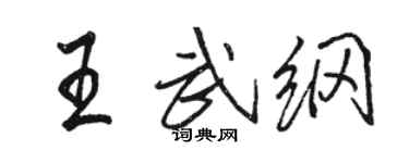 駱恆光王武綱行書個性簽名怎么寫