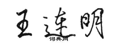 駱恆光王連明行書個性簽名怎么寫