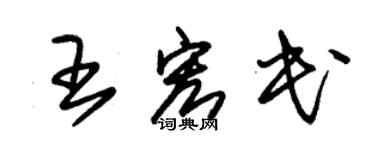 朱錫榮王宏民草書個性簽名怎么寫