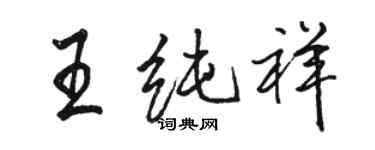 駱恆光王純祥行書個性簽名怎么寫