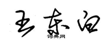 朱錫榮王東白草書個性簽名怎么寫