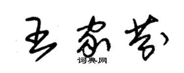 朱錫榮王家芬草書個性簽名怎么寫