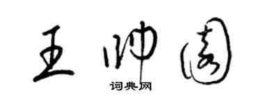 梁錦英王帥園草書個性簽名怎么寫