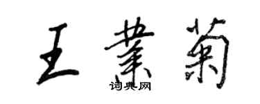 王正良王業菊行書個性簽名怎么寫