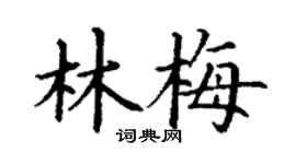 丁謙林梅楷書個性簽名怎么寫
