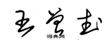 朱錫榮王曾武草書個性簽名怎么寫