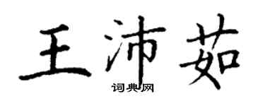 丁謙王沛茹楷書個性簽名怎么寫