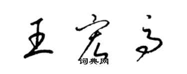 梁錦英王宏高草書個性簽名怎么寫