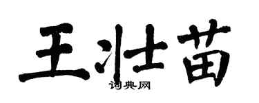 翁闓運王壯苗楷書個性簽名怎么寫