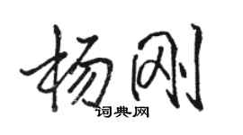 駱恆光楊剛行書個性簽名怎么寫