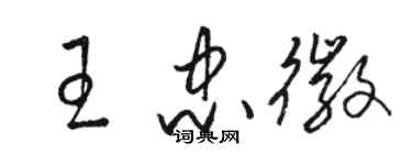 駱恆光王忠徽草書個性簽名怎么寫