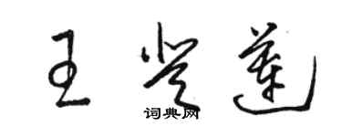 駱恆光王登蓮草書個性簽名怎么寫