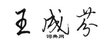 駱恆光王成芬行書個性簽名怎么寫