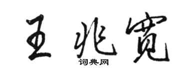 駱恆光王兆寬行書個性簽名怎么寫