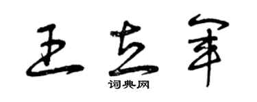 曾慶福王立軍草書個性簽名怎么寫