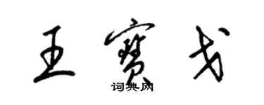 梁錦英王寶戈草書個性簽名怎么寫