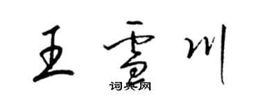 梁錦英王雪川草書個性簽名怎么寫