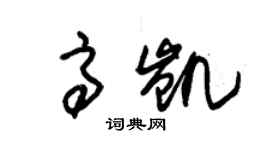 朱錫榮高凱草書個性簽名怎么寫