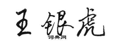 駱恆光王銀虎行書個性簽名怎么寫