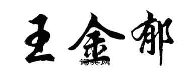 胡問遂王金郁行書個性簽名怎么寫