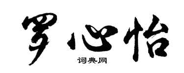 胡問遂羅心怡行書個性簽名怎么寫