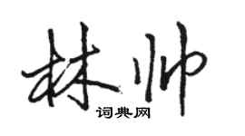 駱恆光林帥行書個性簽名怎么寫