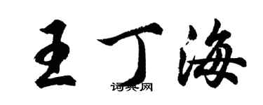 胡問遂王丁海行書個性簽名怎么寫