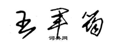 朱錫榮王軍筠草書個性簽名怎么寫