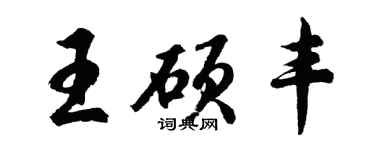 胡問遂王碩豐行書個性簽名怎么寫