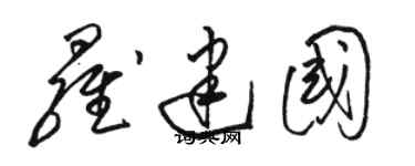 駱恆光羅建國草書個性簽名怎么寫