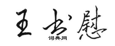 駱恆光王書慰行書個性簽名怎么寫