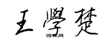 王正良王學楚行書個性簽名怎么寫