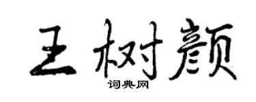 曾慶福王樹顏行書個性簽名怎么寫