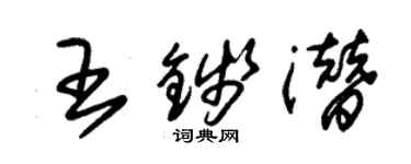 朱錫榮王錢潛草書個性簽名怎么寫